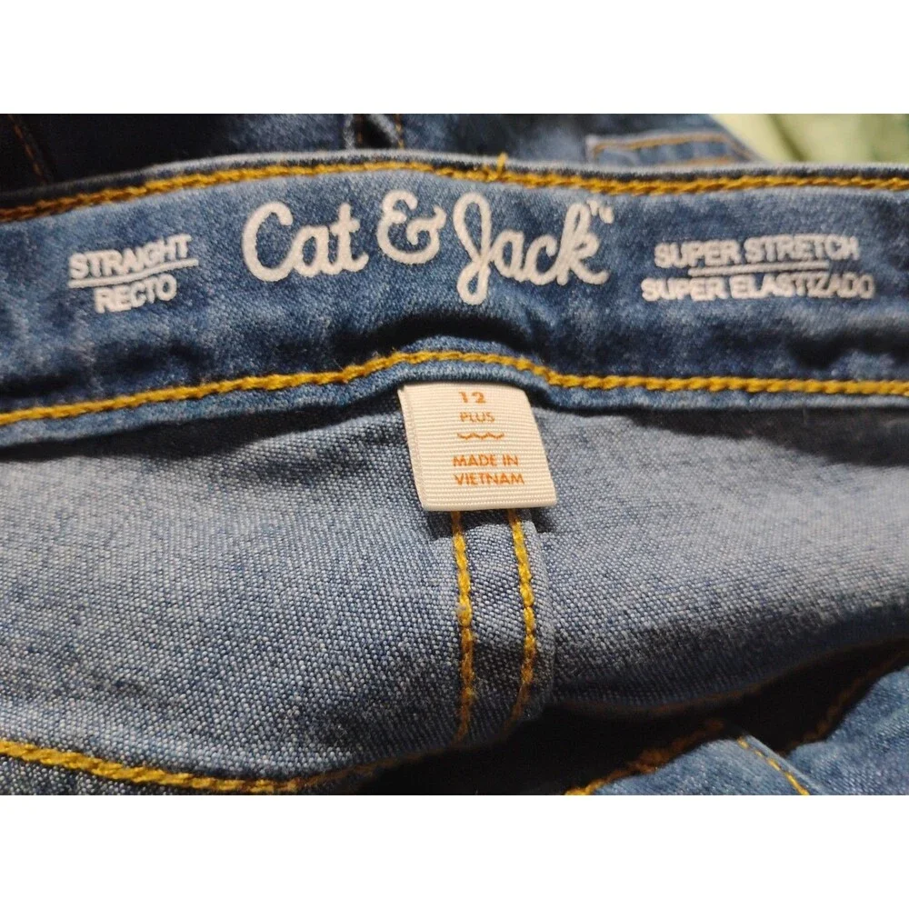 Cat & Jack Super Stretch Straight Mid-rise Adjustable Waist 12 Plus